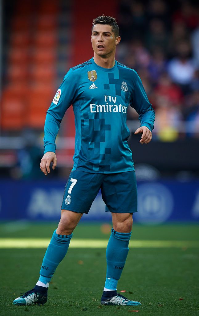 Cristiano Ronaldo celebrating a goal for Real Madrid